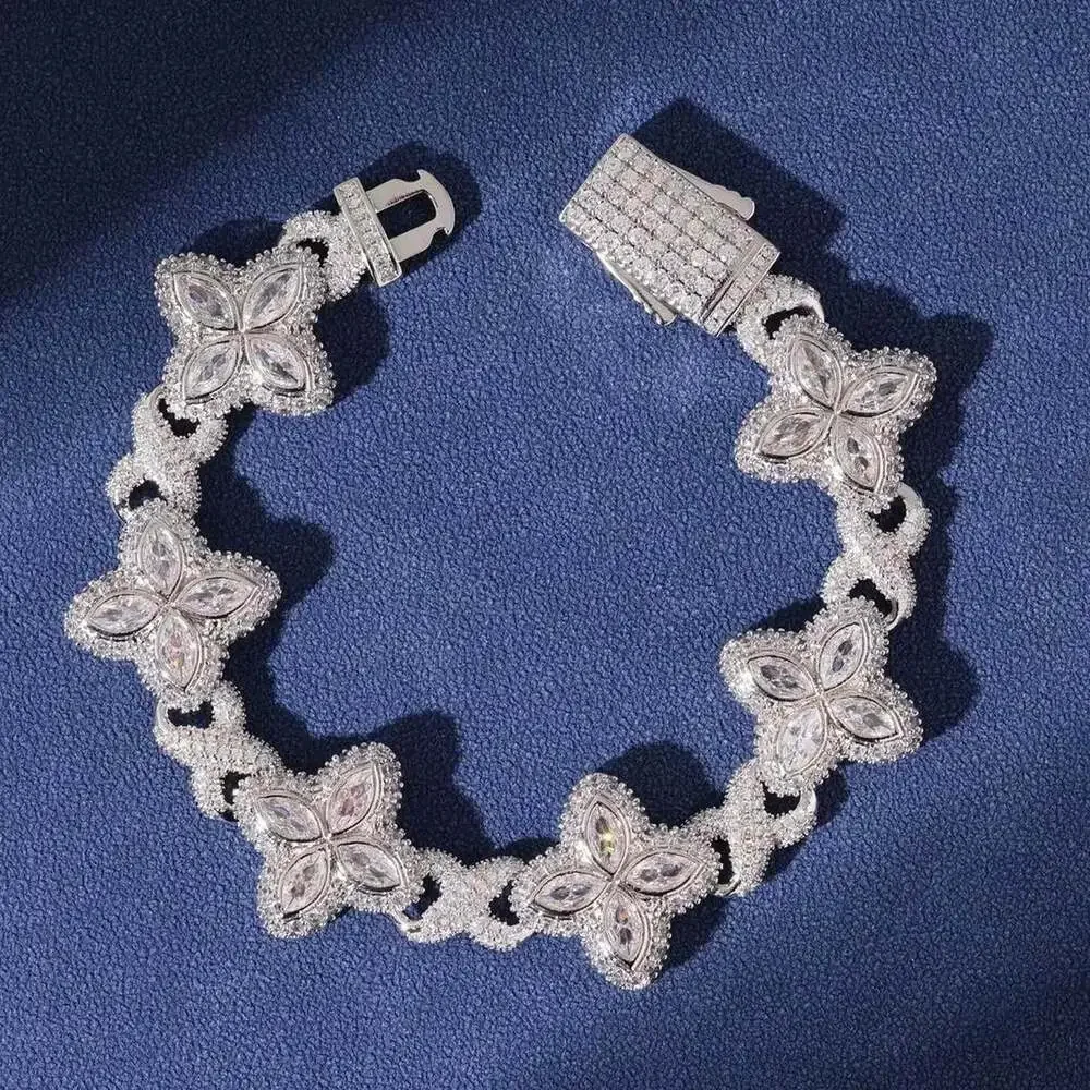 Iced Out Infinity Clover Bracelet 3253